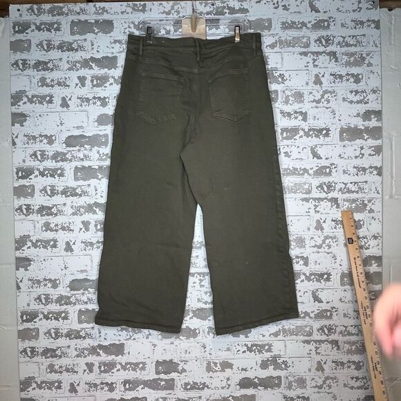Loft | women wide leg green denim jeans - Picture 5 of 9